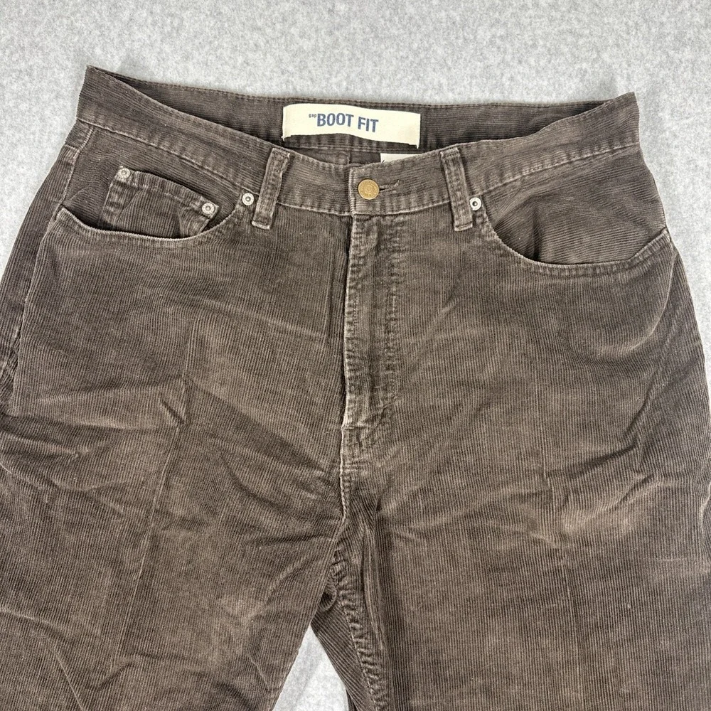 GAP Boot Fit Vintage Corduroy Pants Men's 35x30 Brown Grunge Retro 90s Made USA